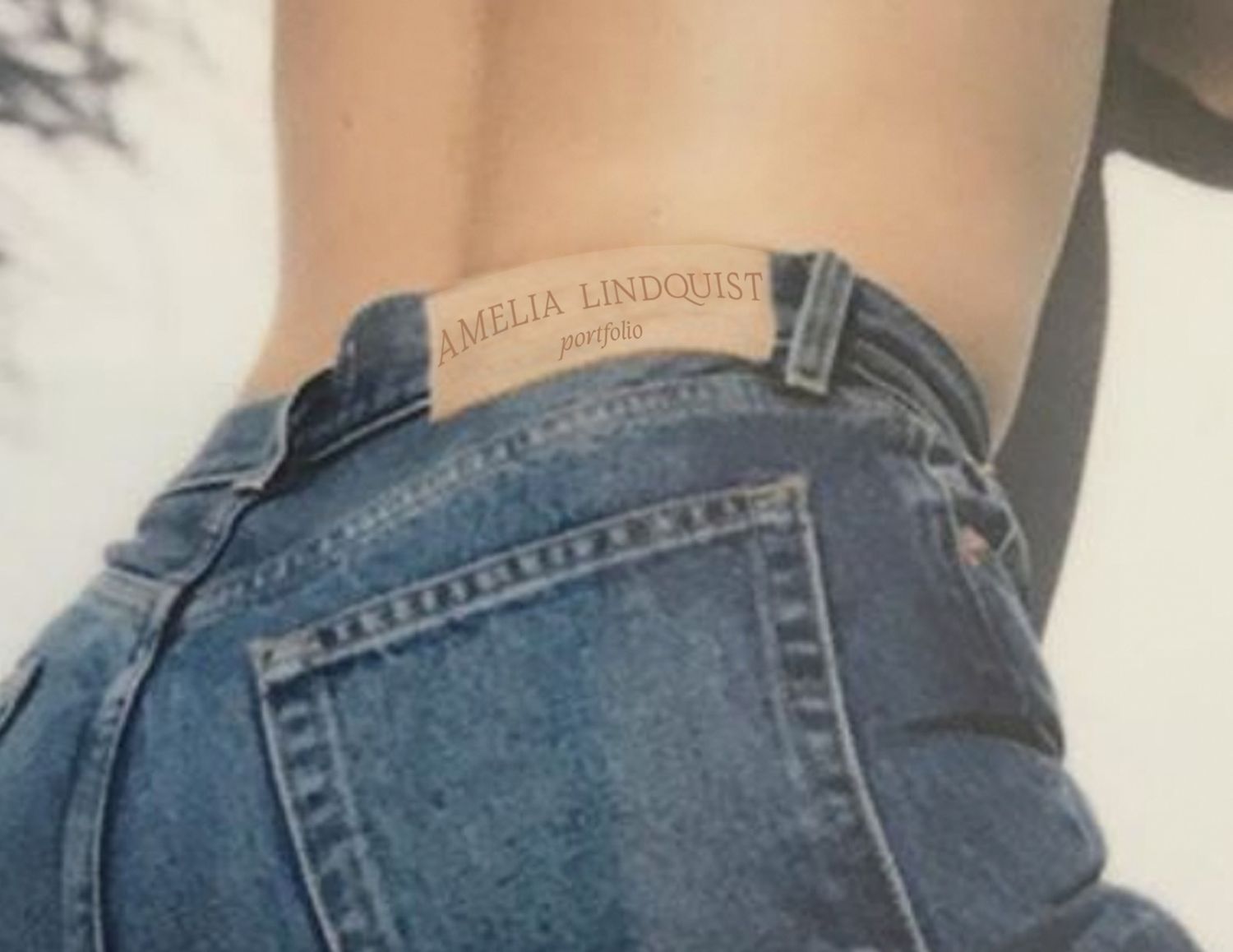 Portfolio cover — denim and skin